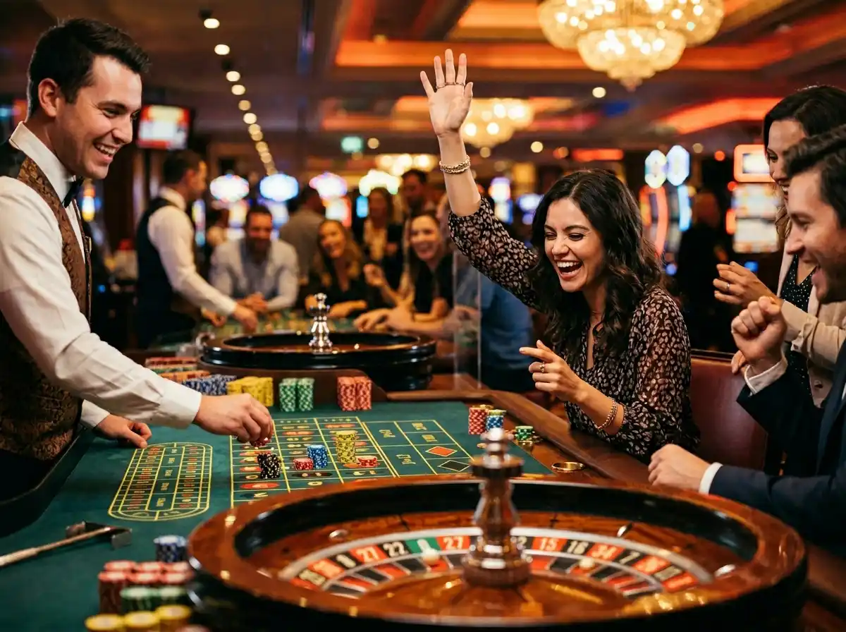 free registration bonus - Woman playing roulette at casino